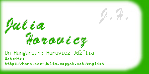 julia horovicz business card